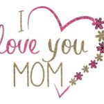открытка с надписью "я люблю маму". фото