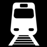 пиктограмма с поездом. иллюстрация