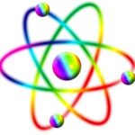 значок атома. иллюстрация