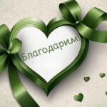 Сердце, выложенное зеленой лентой. иллюстрация
