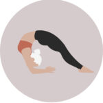 Асана из йоги, похожая на упражнение "мостик". иллюстрация