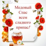 Служит примером оформления постера для мероприятия Медового Спаса. иллюстрация